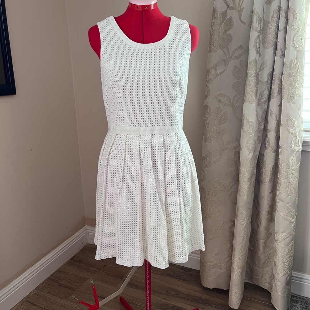 Tommy Hilfiger White Fit & Flare Sleeveless Dress